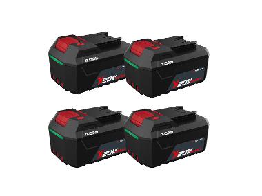 PARKSIDE® Zestaw 4 akumulatorów litowo-jonowych 20 V, 4 Ah, PAP 204 A1