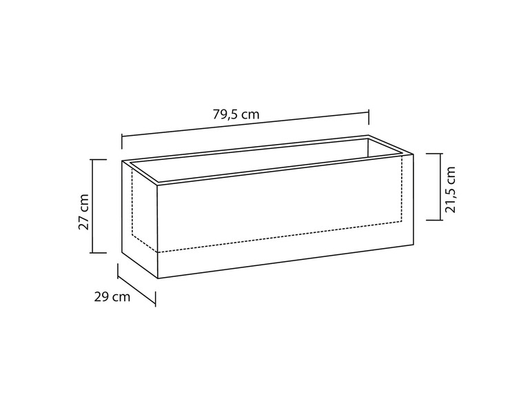 Pełny ekran: Scheurich Podłużna donica Cube Box - zdjęcie 9