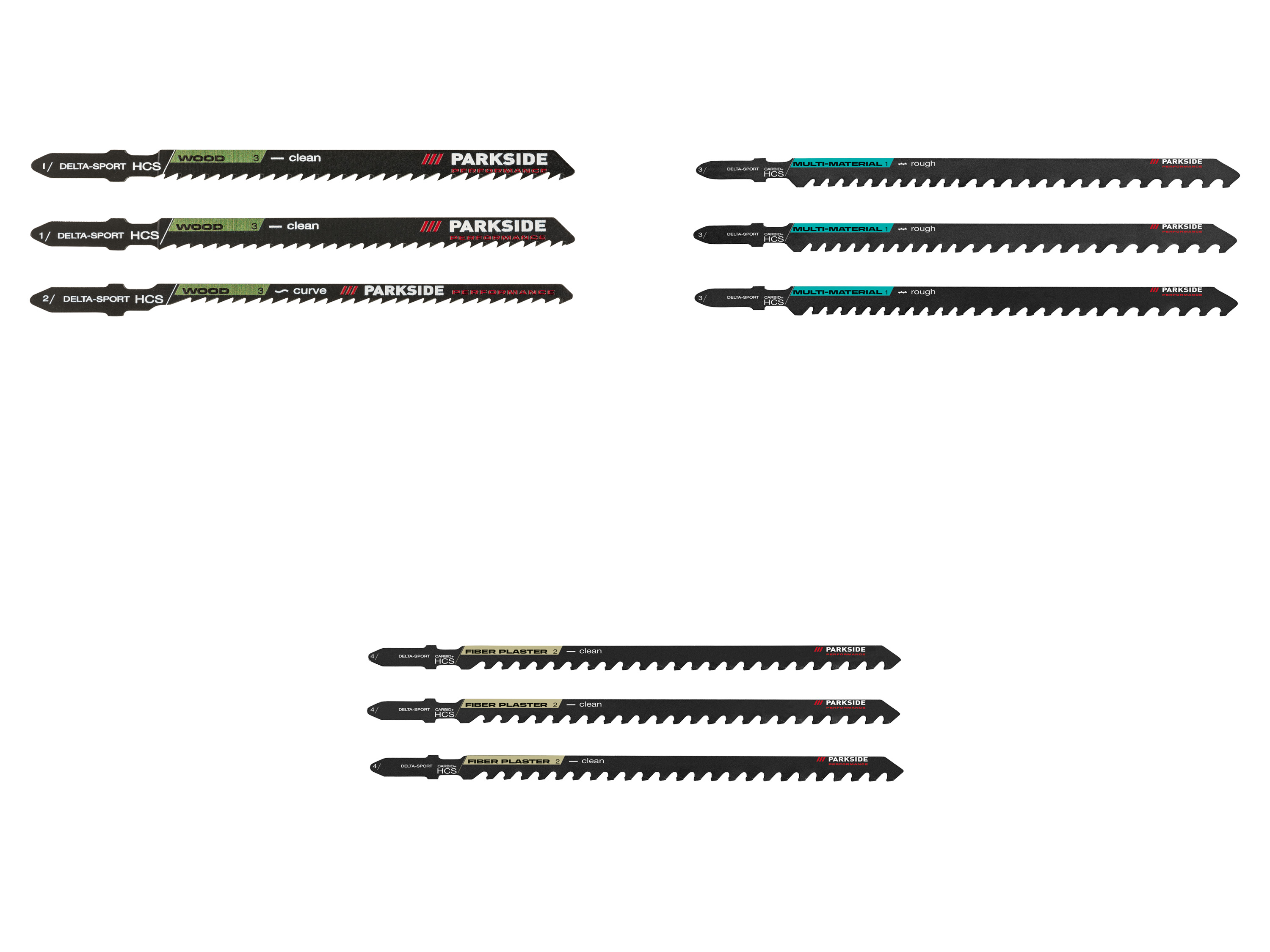 PARKSIDE PERFORMANCE® Zestaw 3 brzeszczotów do wyrzynarki PPSTZ 3 A1