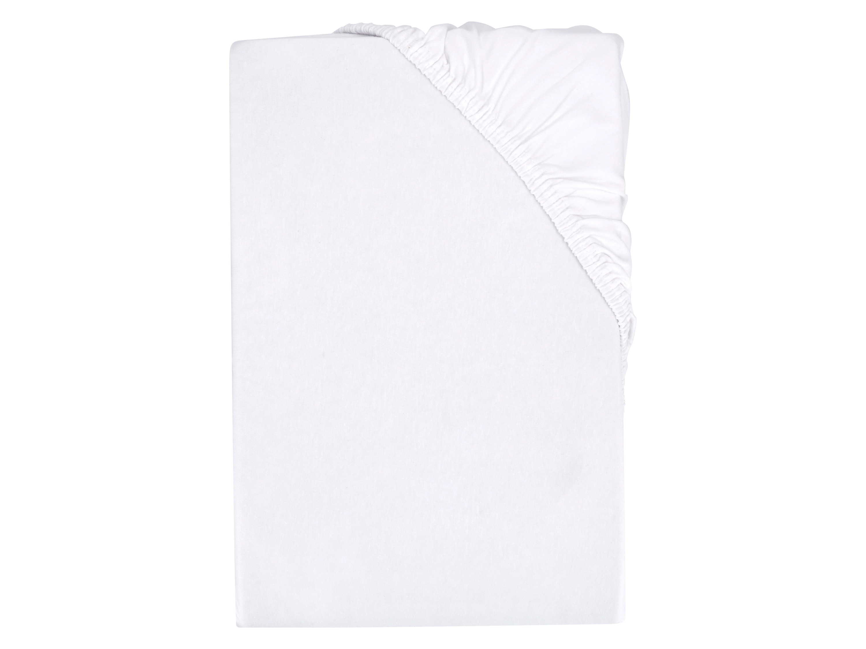 LIVARNO home Prześcieradło z gumką, 90-100 x 200 cm (Biały)