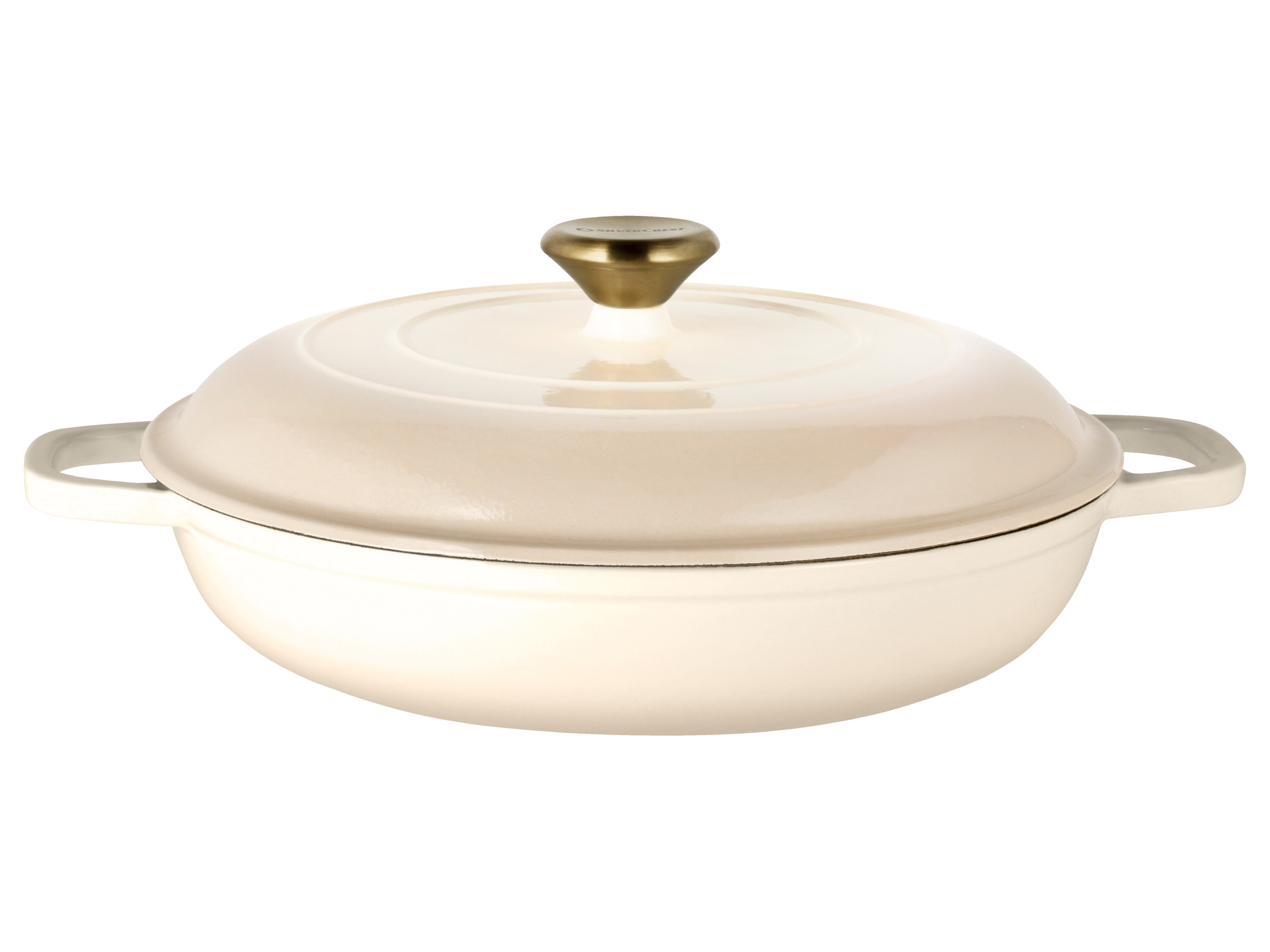 SILVERCREST® Brytfanna żeliwna do serwowania, Ø 30 cm (Beżowy)