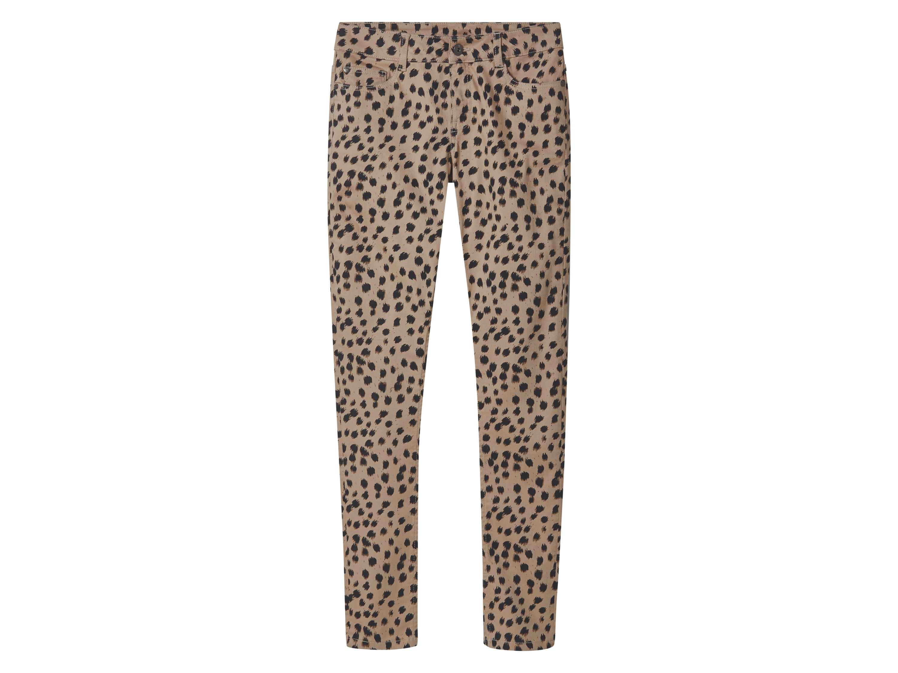 esmara® Jeansy damskie skinny fit (regularny, Panterka, 36)