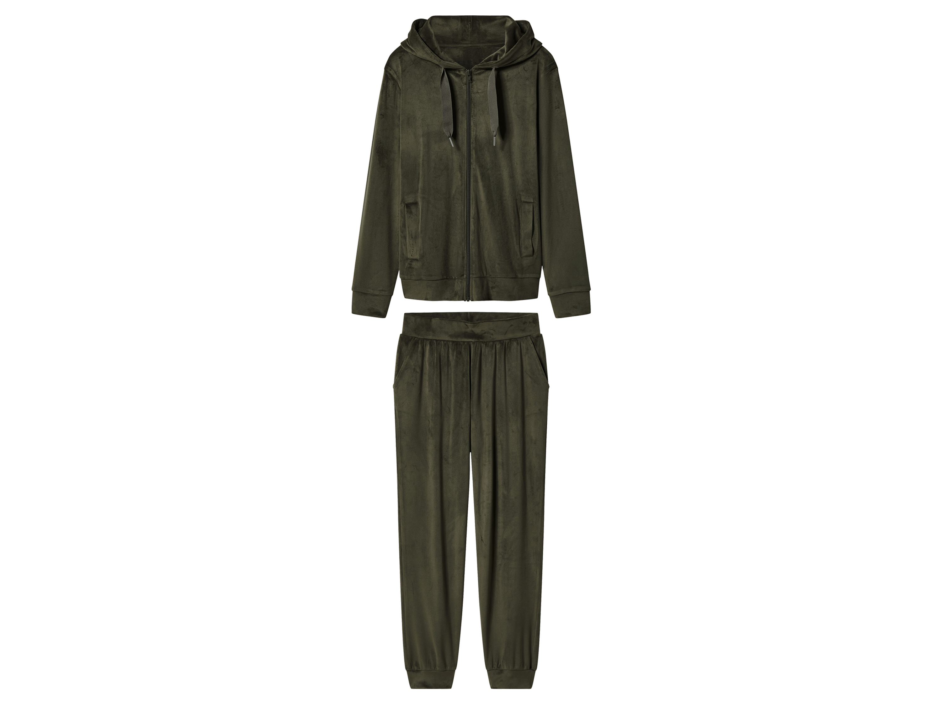 esmara® Dres welurowy damski (Khaki, XS (32/34))