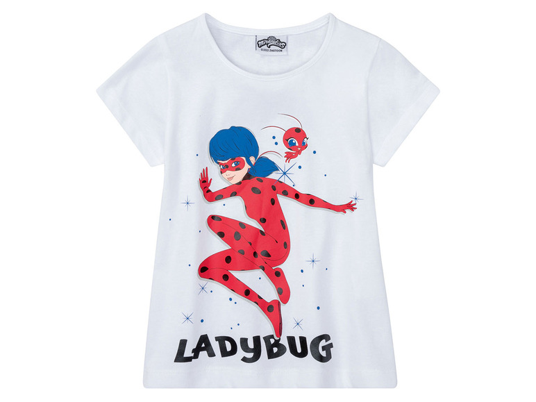 Pełny ekran: T-shirt dziewczęcy bawełniany, z bohaterami bajek, 2 sztuki - zdjęcie 9