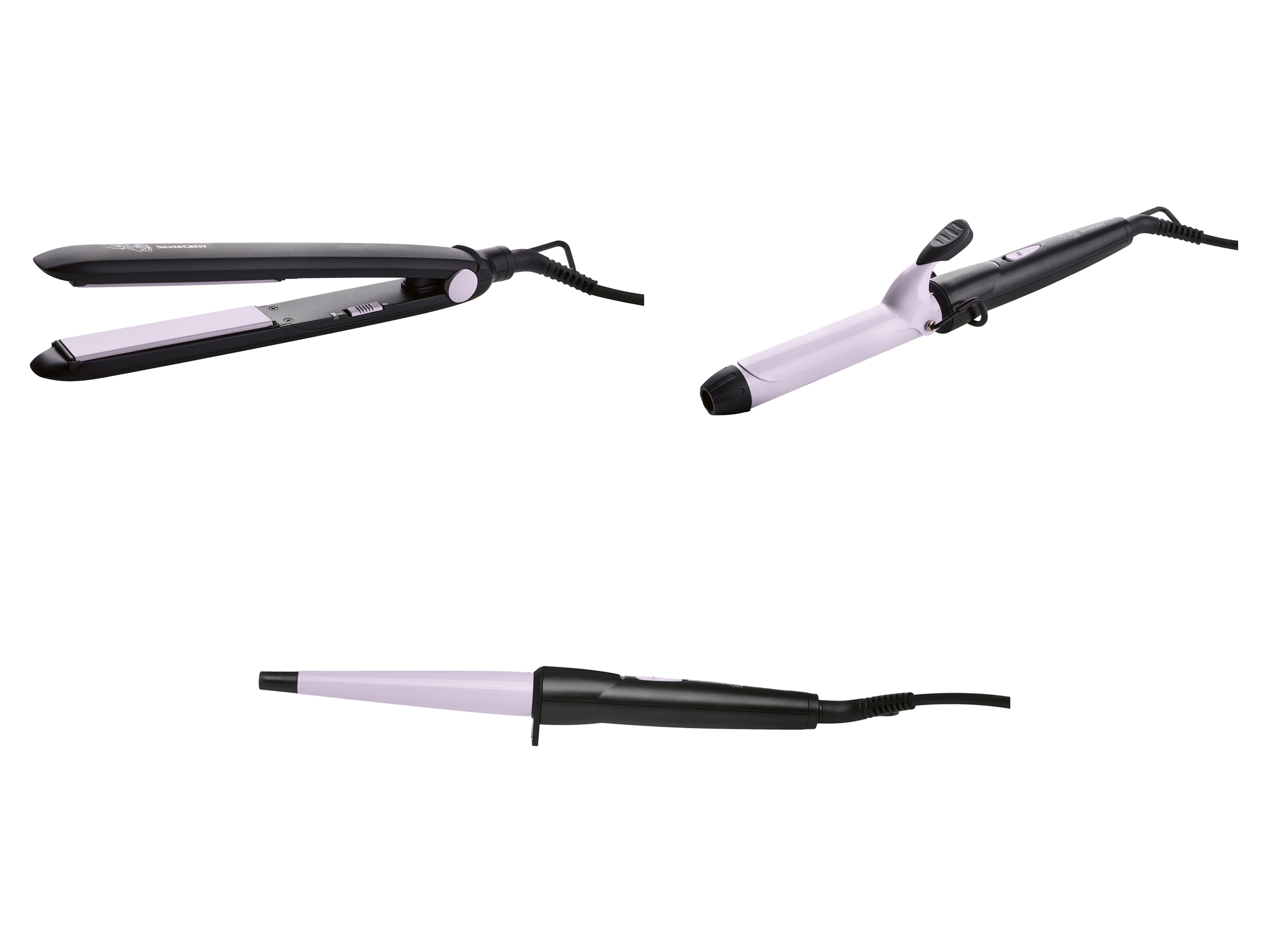 SILVERCREST® PERSONAL CARE Prostownica / Lokówka / Stożkowa lokówka, z kablem obrotowym 360°