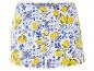 Szorty z cytrynowym wzorem i motywem azulejos.