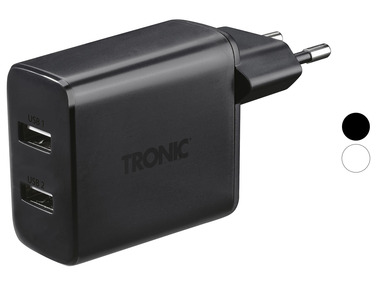 TRONIC® Ładowarka Dual-USB, TWLEU 24 A2, 24 W