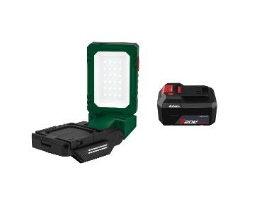PARKSIDE® Zestaw 20 V: Akumulatorowa lampa LED z akumulatorem 4 Ah