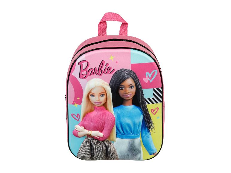 Różowy plecak z motywem Barbie.
