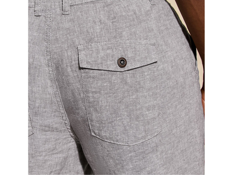 Pełny ekran: LIVERGY Spodnie męskie z lnem, straight fit - zdjęcie 8