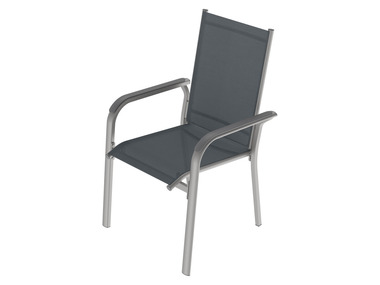 LIVARNO home Aluminiowe krzesło sztaplowane Houston, srebrny/ szary