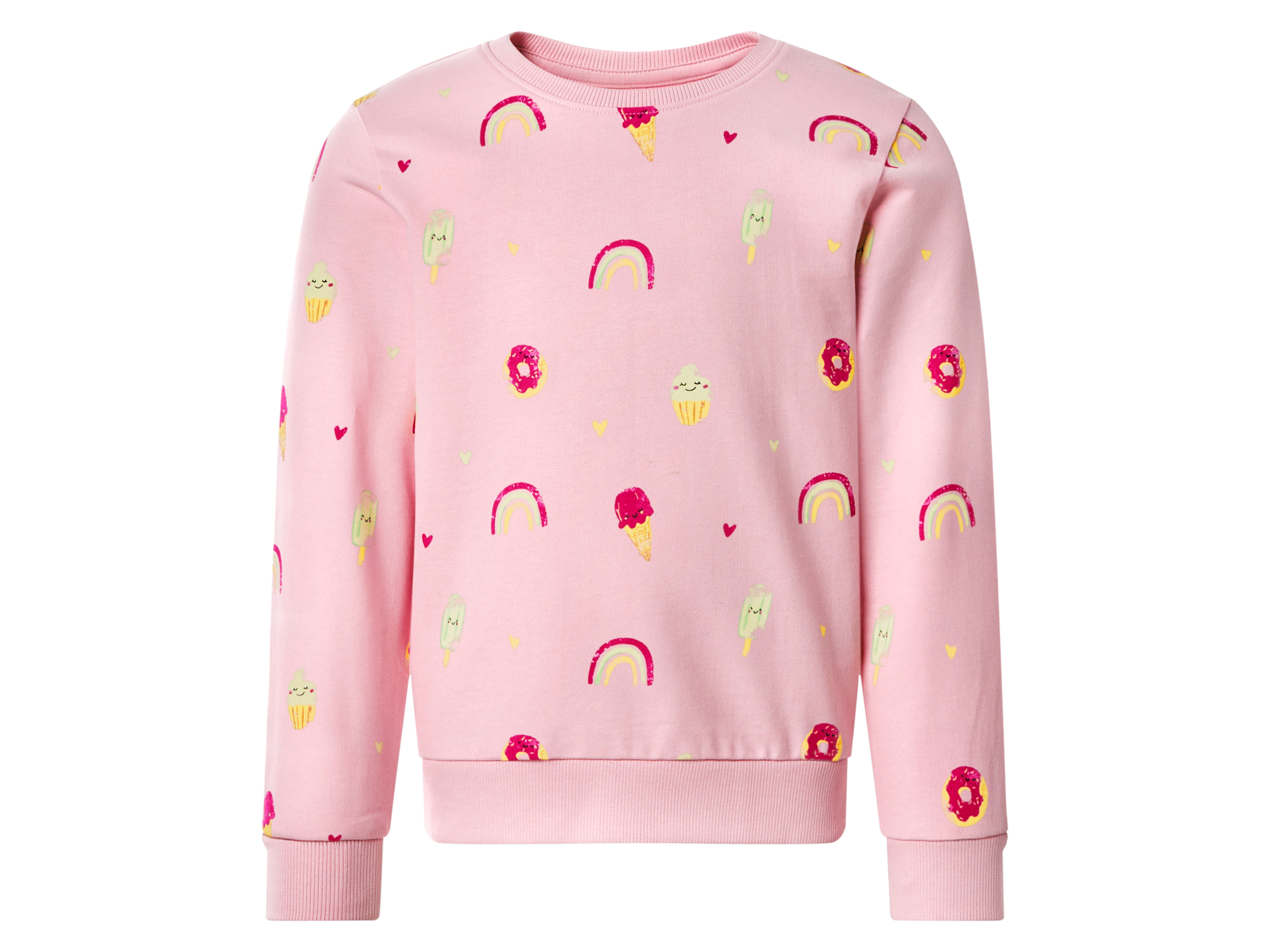 NAME IT Bluza dresowa dziecięca (Różowy, 110/116)