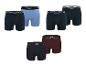Zestaw bokserek MGXX: niebieski, granatowy i bordowy.
