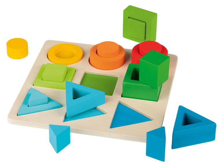Pełny ekran: Playtive Drewniana gra kształty geometryczne, Równowaga, Liczenie, Kształty i objętości, 1 zestaw - zdjęcie 14
