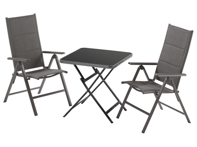 Pełny ekran: LIVARNO home Zestaw 2 aluminiowych foteli ogrodowych Toronto, antracyt - zdjęcie 3