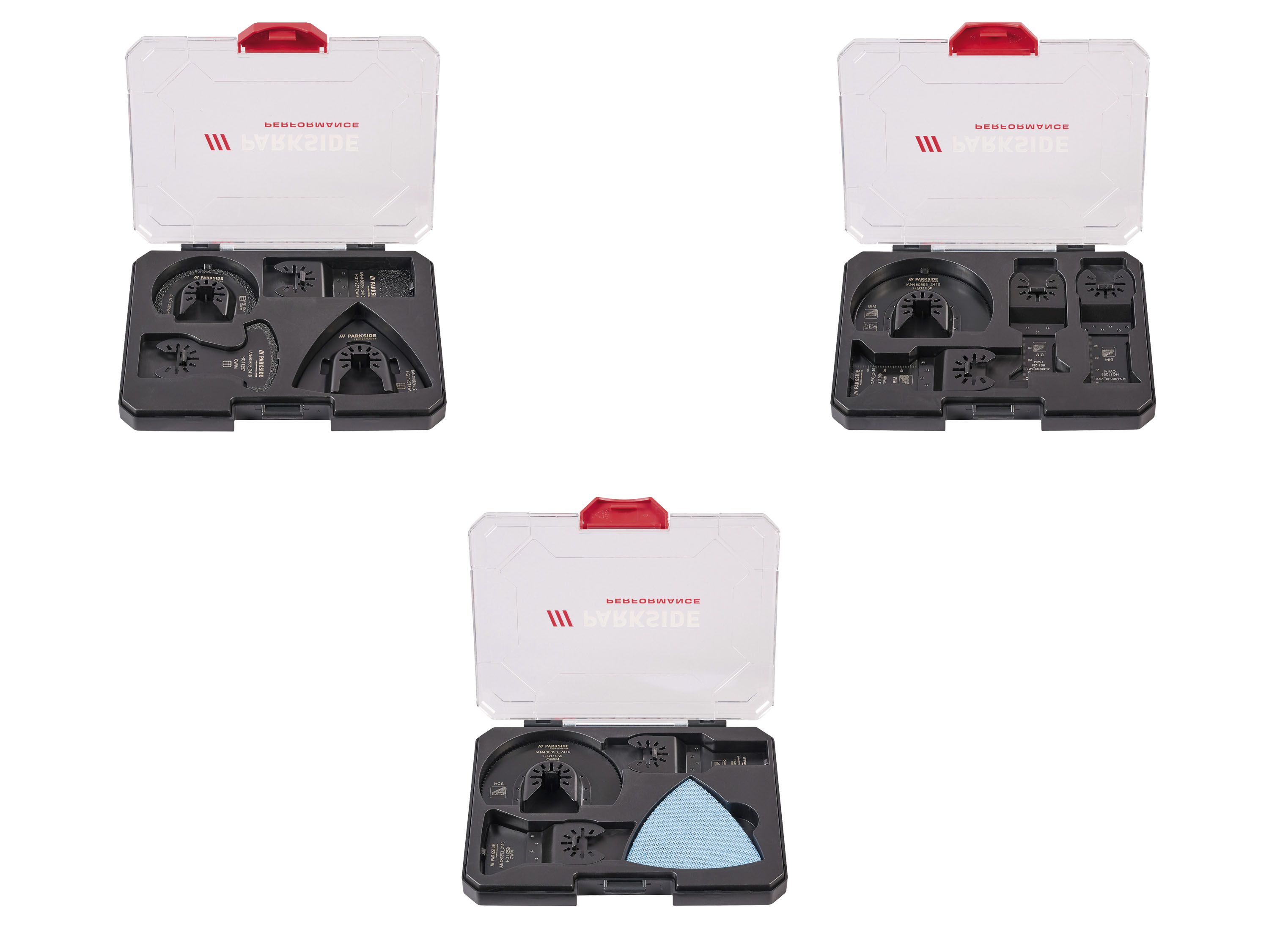 PARKSIDE PERFORMANCE® Akcesoria do narzędzia wielofunkcyjnego, 4 elementy / 8 elementów