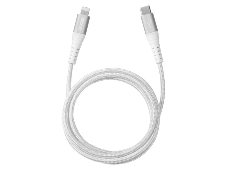 Pełny ekran: TRONIC Kabel do ładowania i przesyłu danych do Apple, powłoka tekstylna, 1 m - zdjęcie 3
