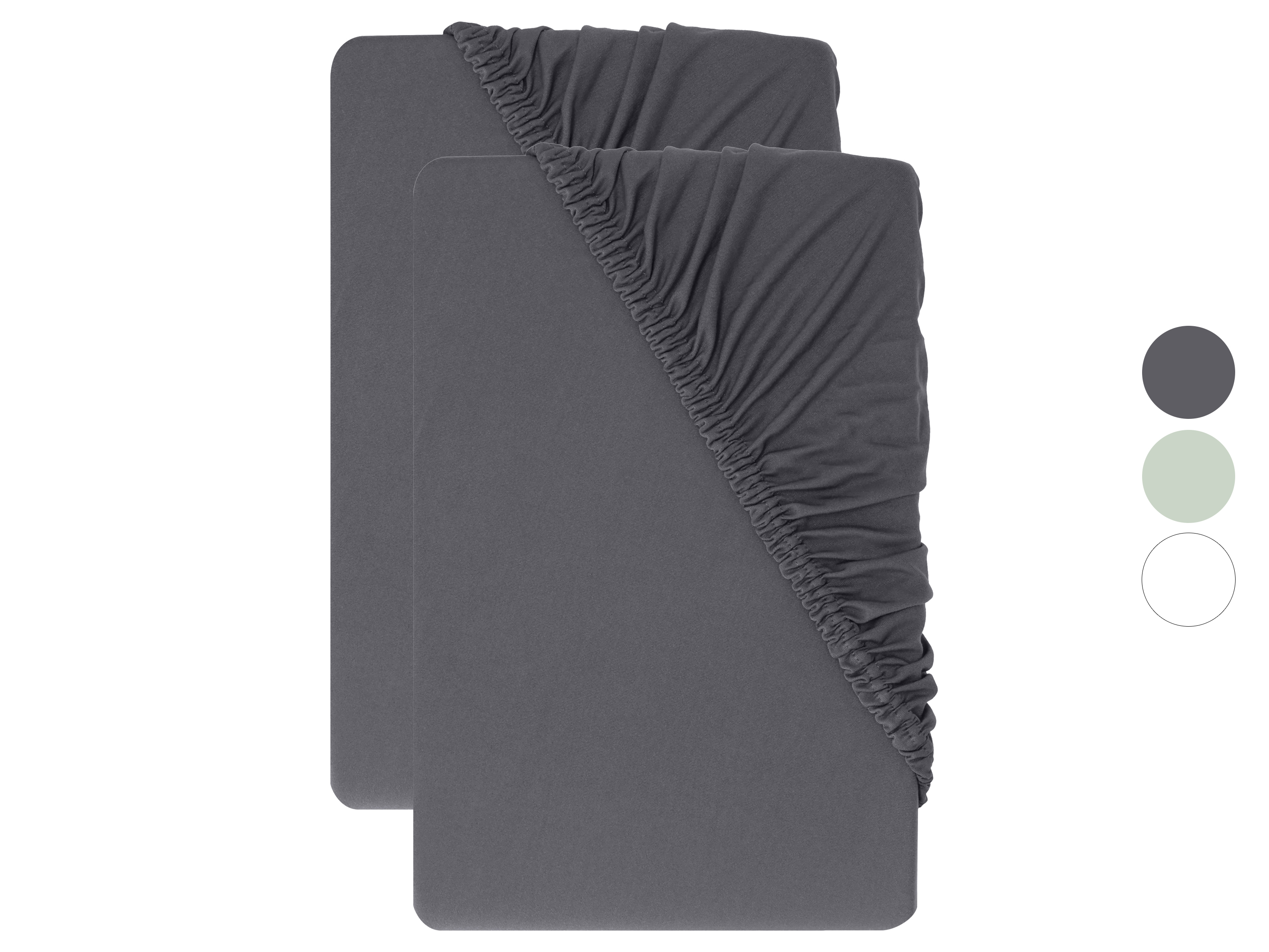 LIVARNO® Komplet 2 prześcieradeł z mikrowłókna z gumką, 140-160 x 200 cm