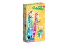 Pudełko DIY Highlighters z jednorożcem i pingwinem, świecące na żółto.