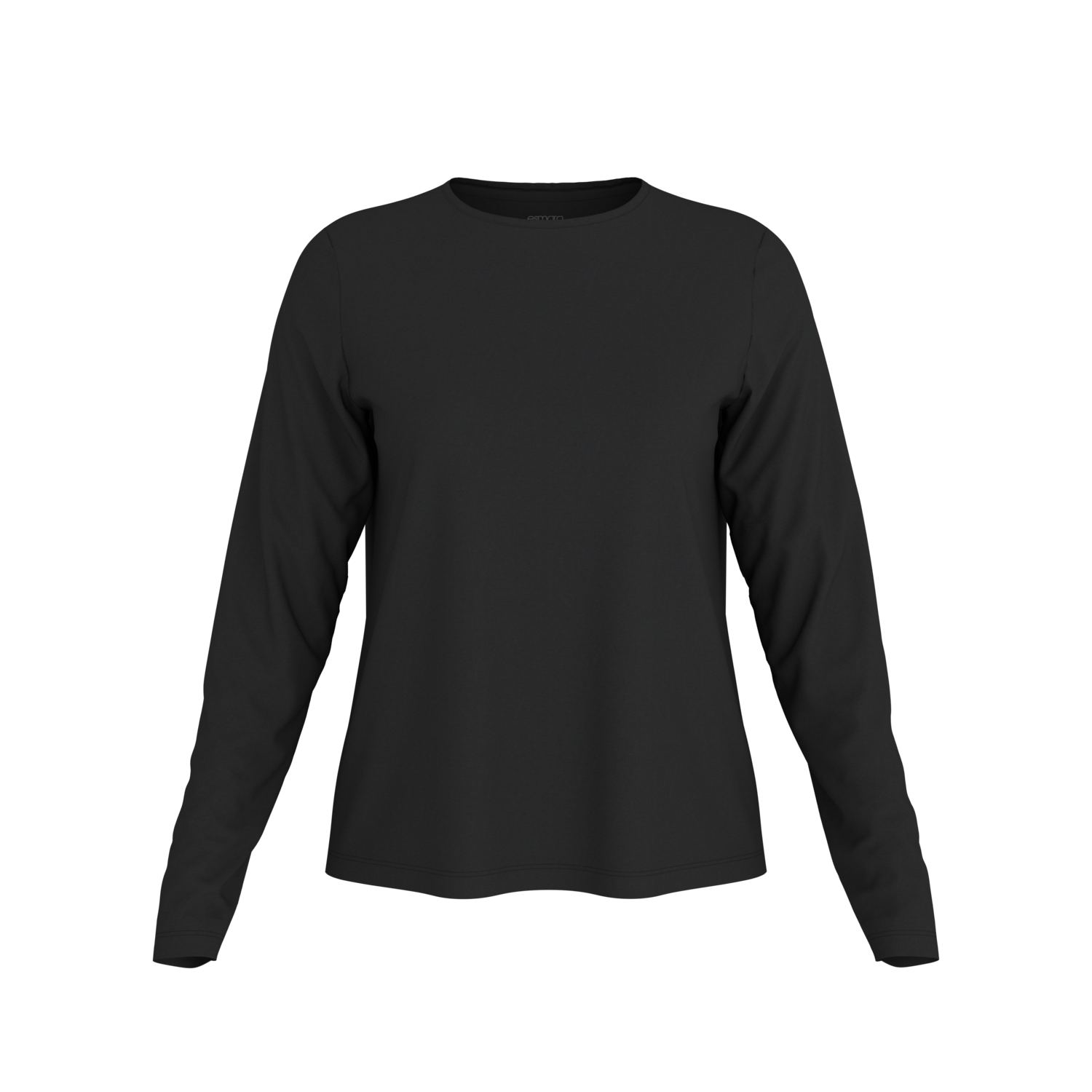 ESMARA® Koszulka z długim rękawem damska  (czarna, L (44-46))