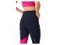 Legginsy sportowe granatowe z detalami fuksji.