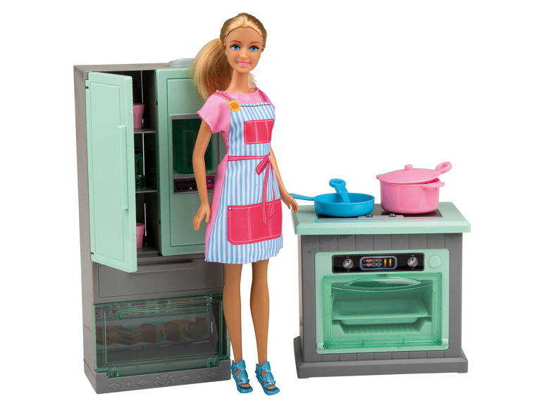 Pełny ekran: Playtive Lalka Fashion Doll Stella z kuchnią lub w supermarkecie - zdjęcie 2