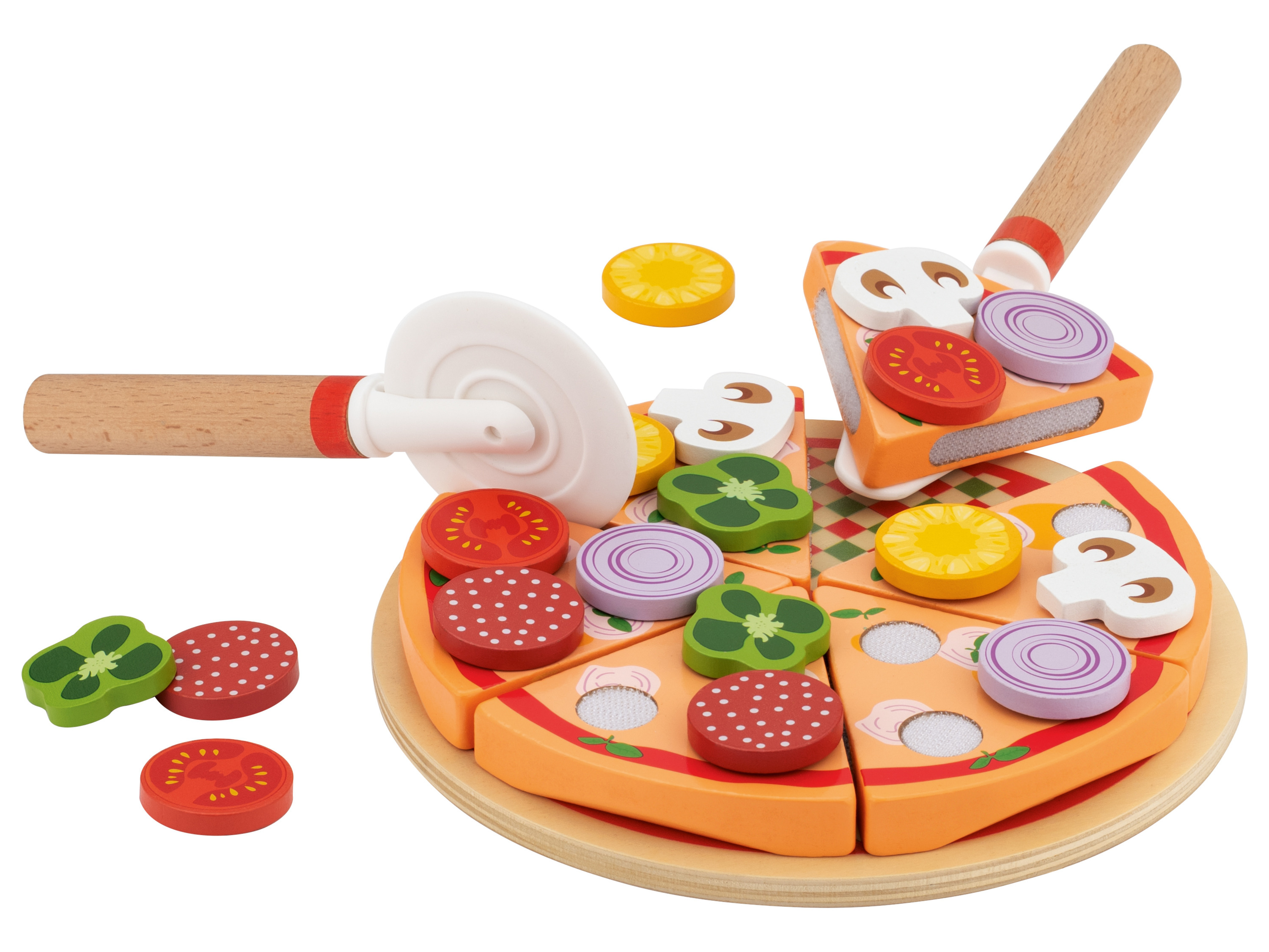 LUPILU® Zestaw drewnianych akcesoriów kuchennych (Forma do pieczenia pizzy)