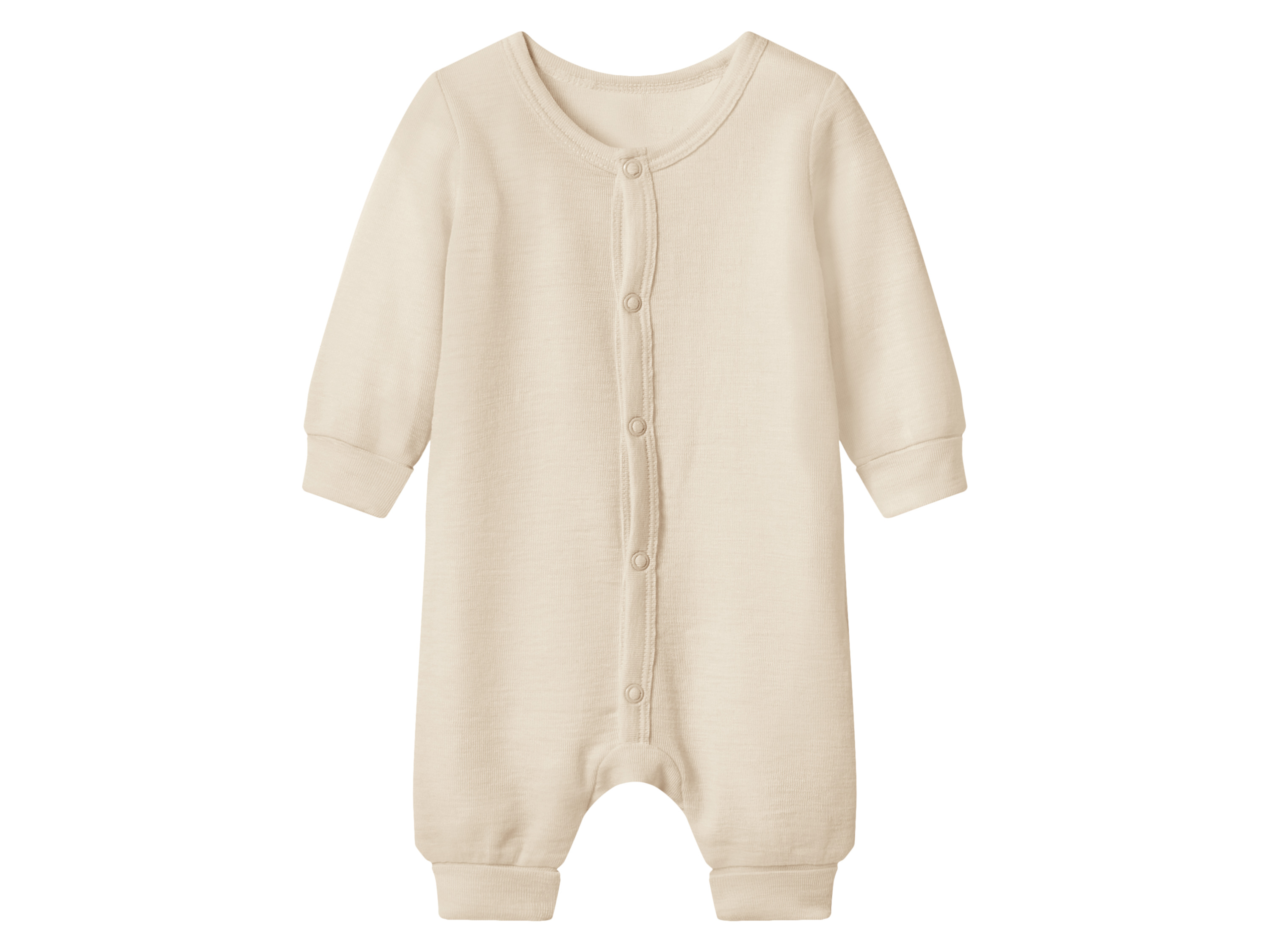 lupilu® Śpioszki niemowlęce rosnące z dzieckiem, z wełny merino i jedwabiu (Beżowy, 86/92)