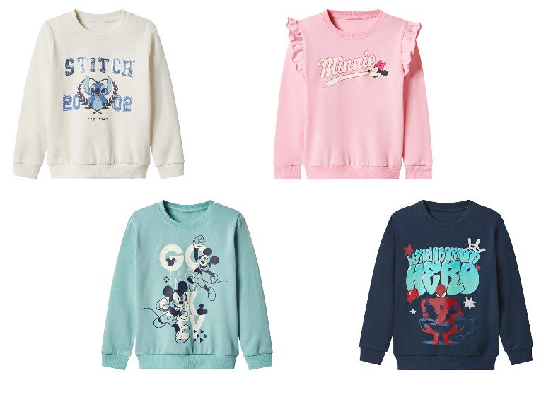 Bluzy dziecięce z nadrukami postaci z kreskówek.