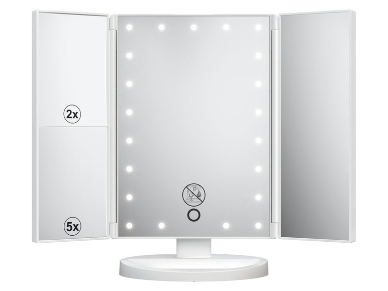 Pełny ekran: LIVARNO home Składane lustro kosmetyczne MKSLK 6 A2, z oświetleniem LED - zdjęcie 8