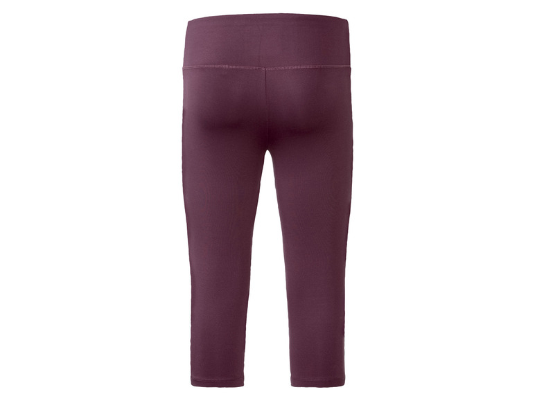 Ciemnofioletowe legginsy z wysokim stanem.