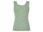 Jasnozielony, bez rękawów, żebrowany top.