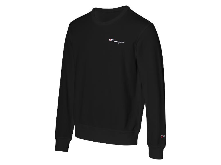 Czarna bluza Champion z dyskretnym logo.