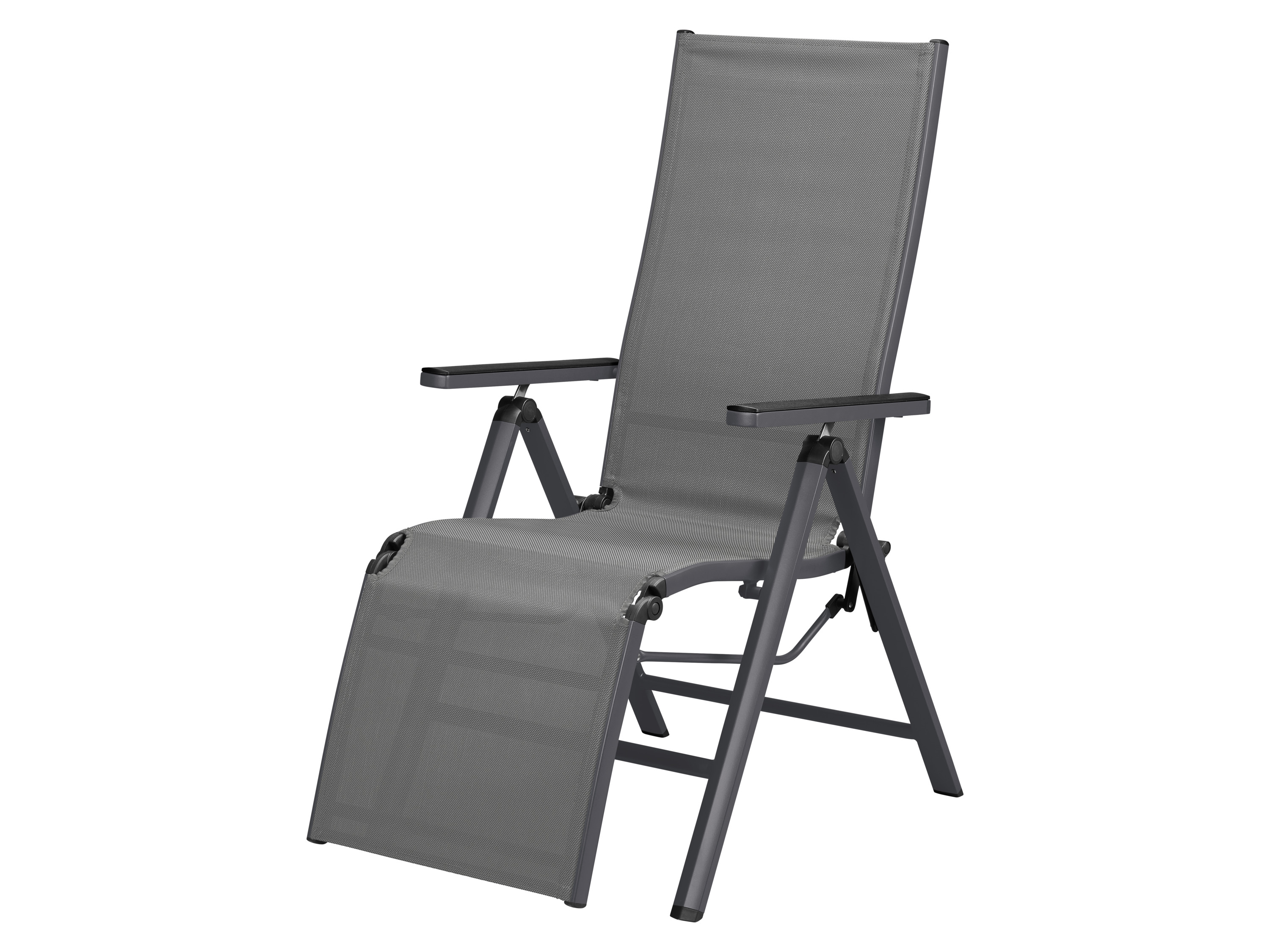 LIVARNO® Leżak aluminiowy składany Houston, antracyt