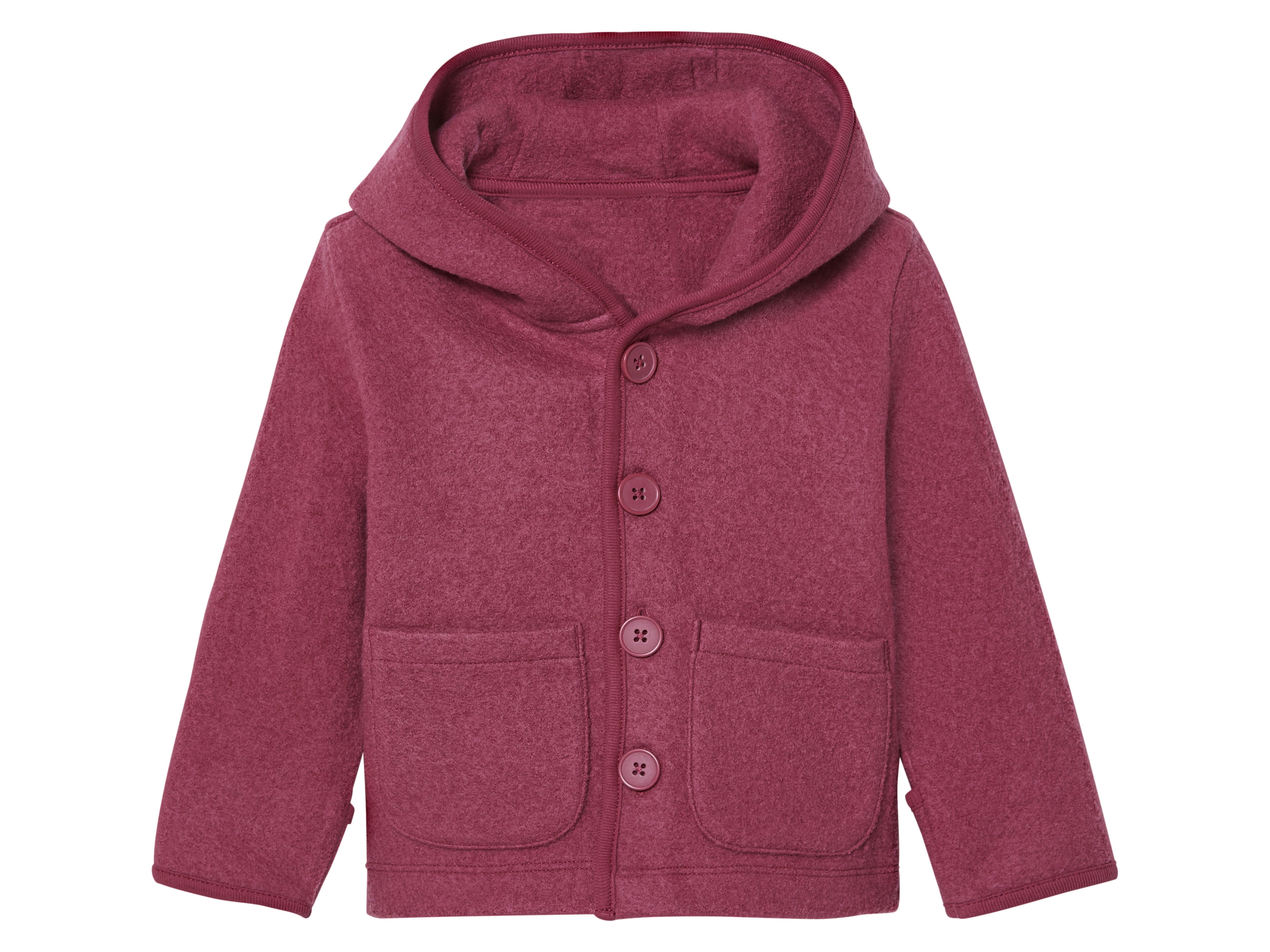lupilu® Bluza niemowlęca z organicznej wełny merynosów (Malinowy, 62/68)