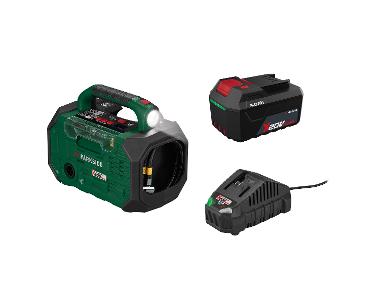 PARKSIDE® Zestaw Akumulatorowa sprężarka i pompka, 20 V z akumulatorem, 4 Ah i ładowarką, 2,4 A