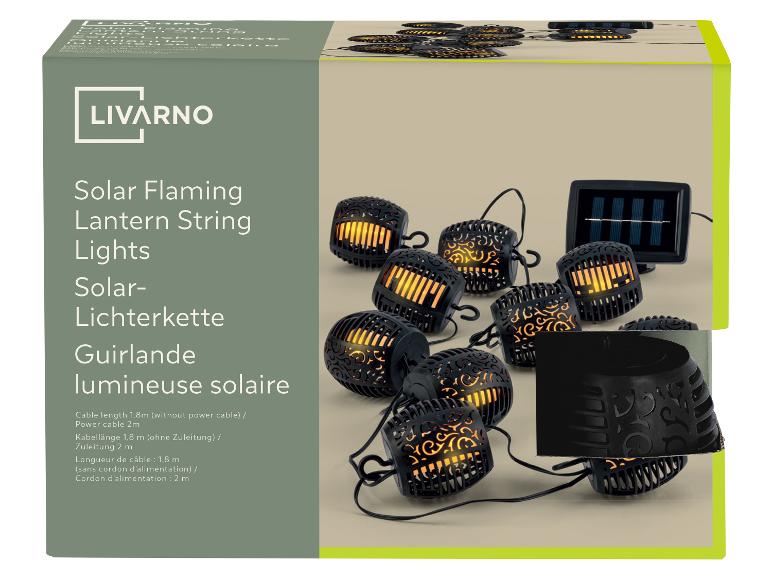Solarne lampki-latarenki, girlanda o długości 1,8 m i 2 m kabla zasilającego.
