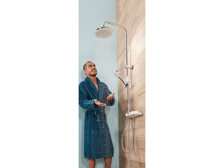 Pełny ekran: LIVARNO home Zestaw prysznicowy z deszczownicą i boczną półką - zdjęcie 19
