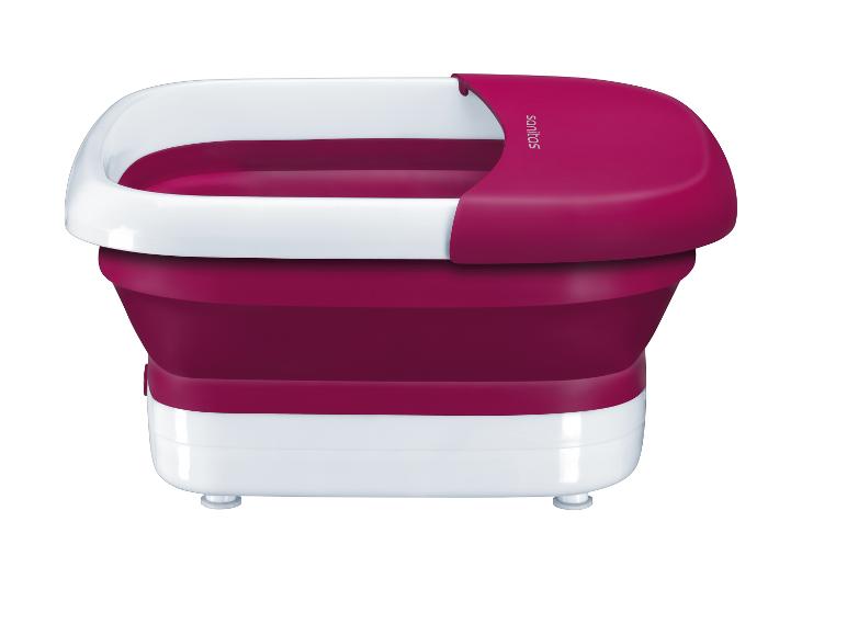Składana wanienka do stóp Sanitas, biała i magenta
