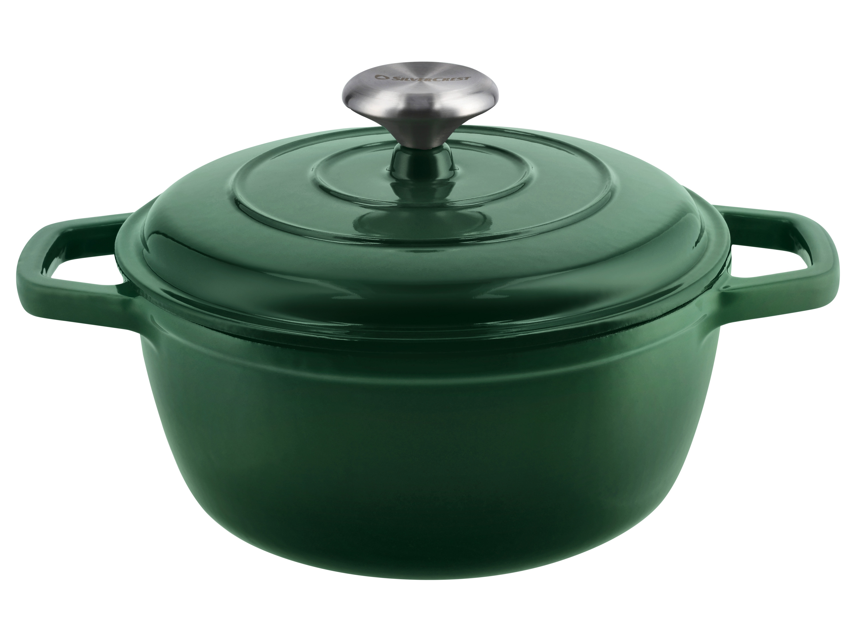 SILVERCREST® Garnek żeliwny, Ø 21 cm (zielony)