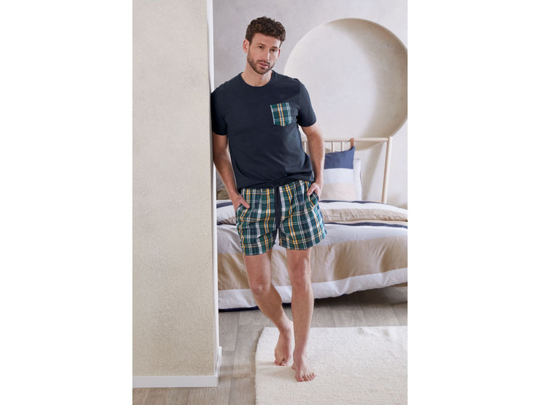 Pełny ekran: LIVERGY® Piżama męska (t-shirt + spodenki) z bawełną - zdjęcie 3