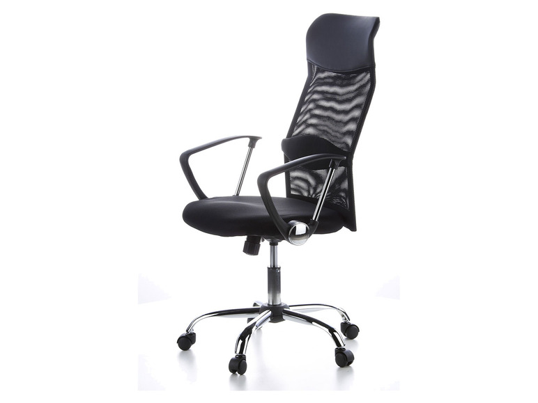 Pełny ekran: hjh OFFICE Krzesło biurowe obrotowe z podłokietnikami ARIA HIGH, czarne - zdjęcie 10