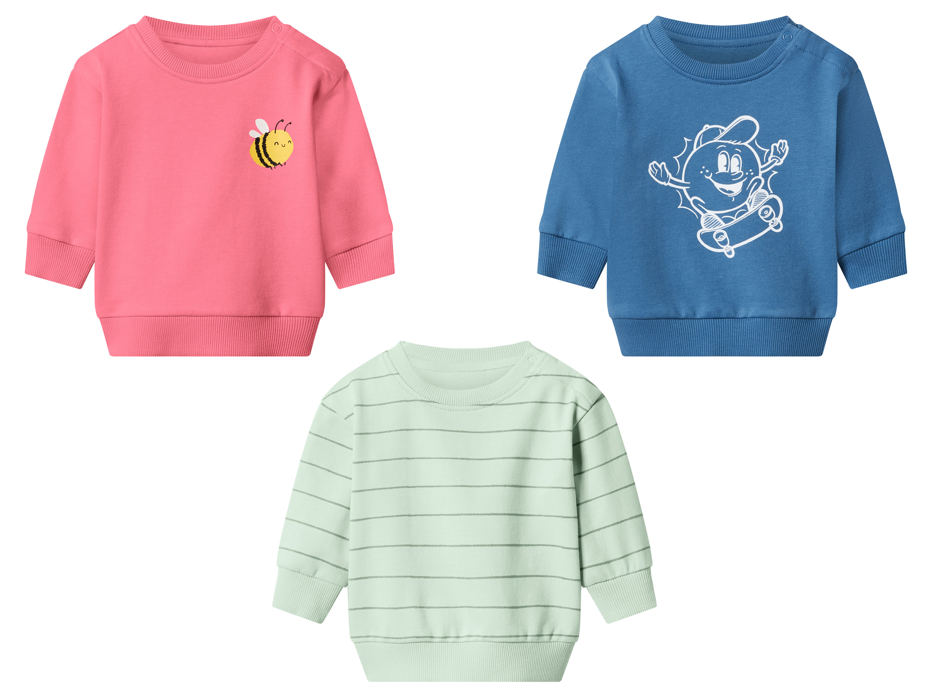 lupilu® Bluza dresowa niemowlęca z bawełną