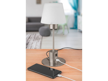 LIVARNO home Lampka stołowa LED z wejściem USB do ładowania