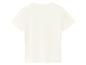 Gładki biały T-shirt z krótkim rękawem, widok z tyłu.
