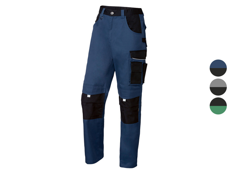 Spodnie robocze z kieszeniami i ochraniaczami kolan