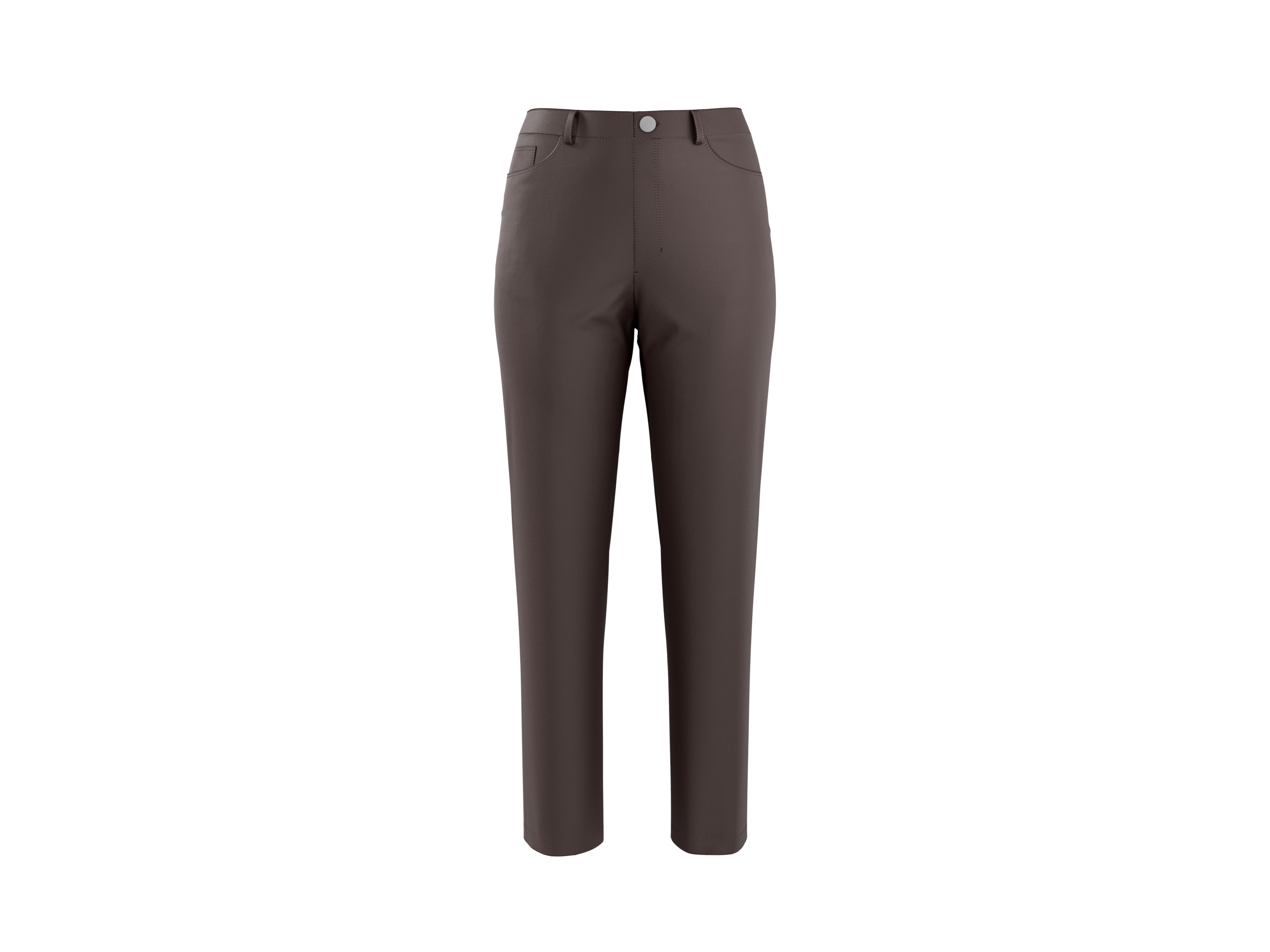 ESMARA® Spodnie damskie Slim Fit (Brązowy, 38)