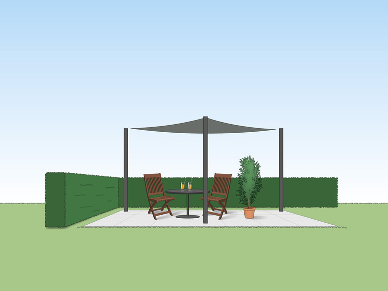 Pełny ekran: LIVARNO home Żagiel przeciwsłoneczny, trójkątny / prostokątny - zdjęcie 7