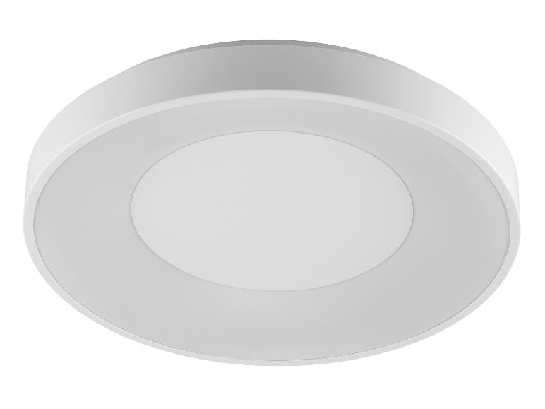 Biała okrągła lampa sufitowa LED o prostym designie