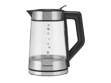 SILVERCREST® Czajnik szklany z regulacją temperatury, 3000 W, SWGD 3000 B3